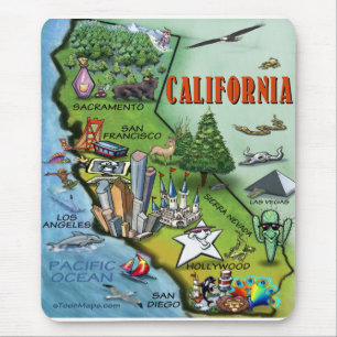 California Map Mouse Mat