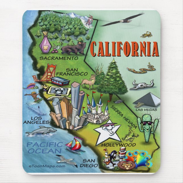 California Map Mouse Mat (Front)