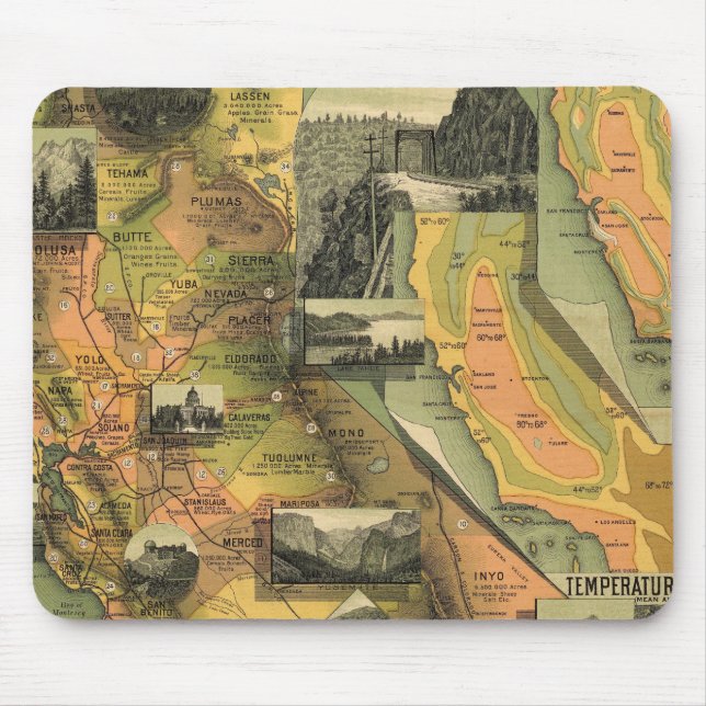 California Map Mouse Mat (Front)