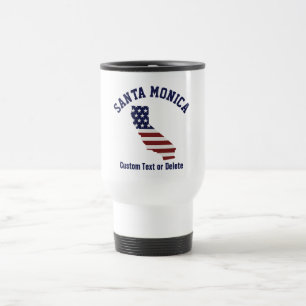 California Map   Patriotic USA Flag   Your City Travel Mug