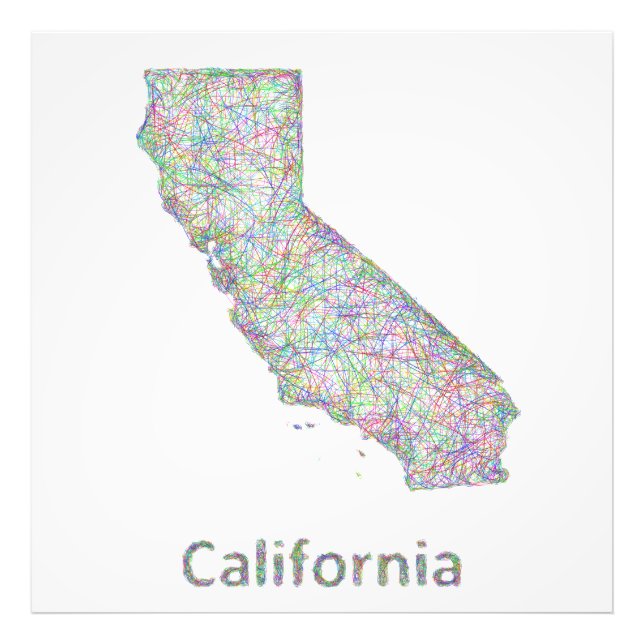 California map photo print (Front)