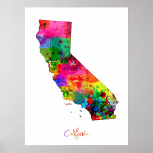 California Map Poster