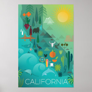 California Map Print
