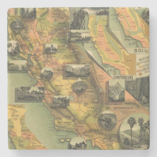 California Map Stone Coaster