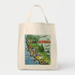 California Map Tote Bag