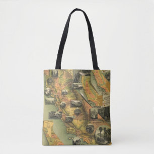 California Map Tote Bag