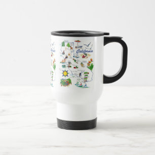 California Map travel mug