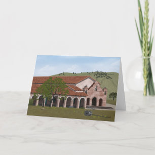California mission greeting card, blank inside card