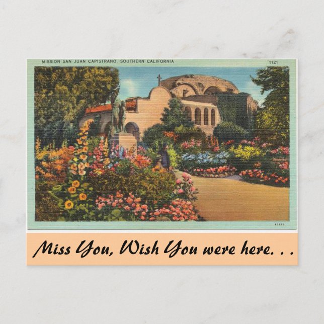 California, Mission San Juan Capistrano Postcard (Front)