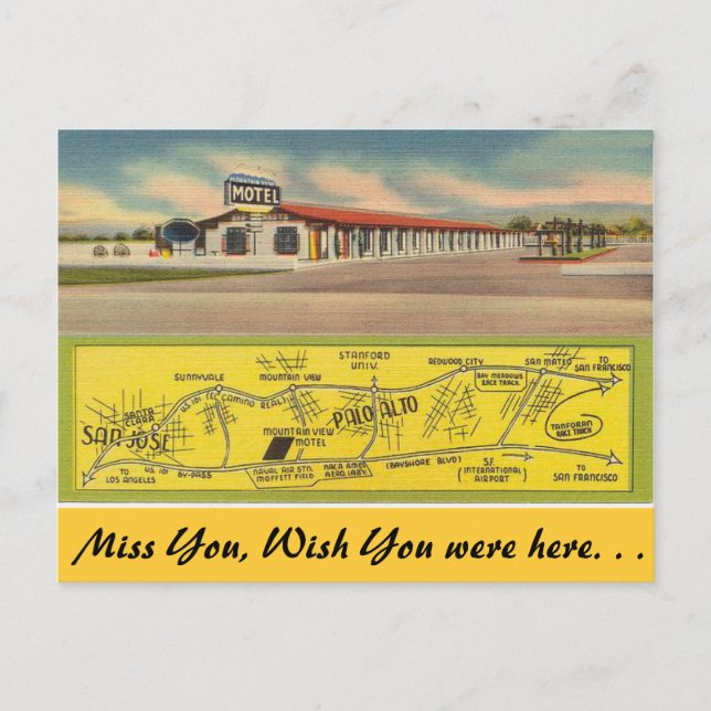California, Mountain View Motel Postcard (Front)