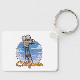 California Movie Camera Key Ring