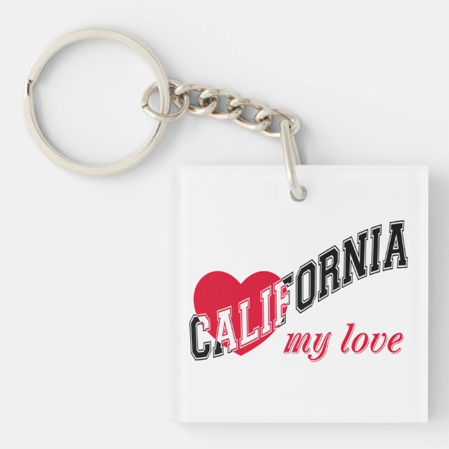 California my love key ring (Front)