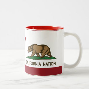 California Nation Republic Flag Two-Tone Coffee Mug