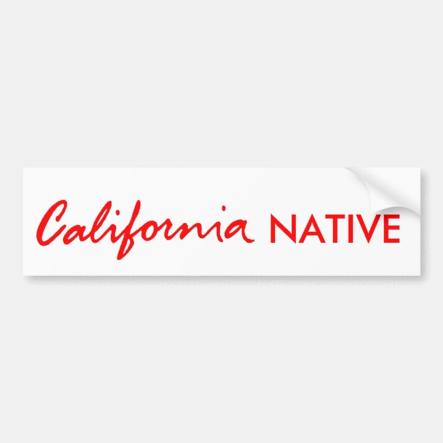 California Native Bumper Sticker (Front)