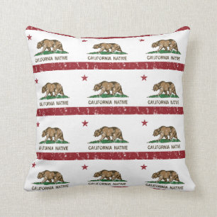 California Native Republic Flag Cushion