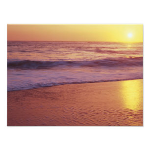 California, near Santa Cruz, View of beach at Photo Print