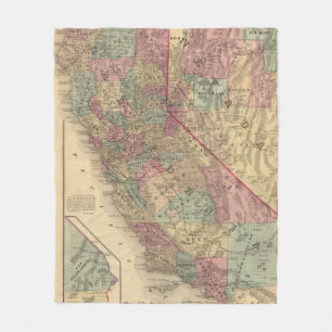 California, Nevada Fleece Blanket