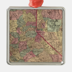 California, Nevada Metal Tree Decoration