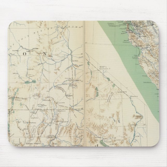 California, Nevada, Oregon Mouse Mat (Front)
