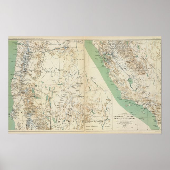 California, Nevada, Oregon Poster (Front)