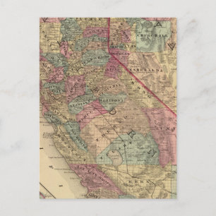 California, Nevada Postcard
