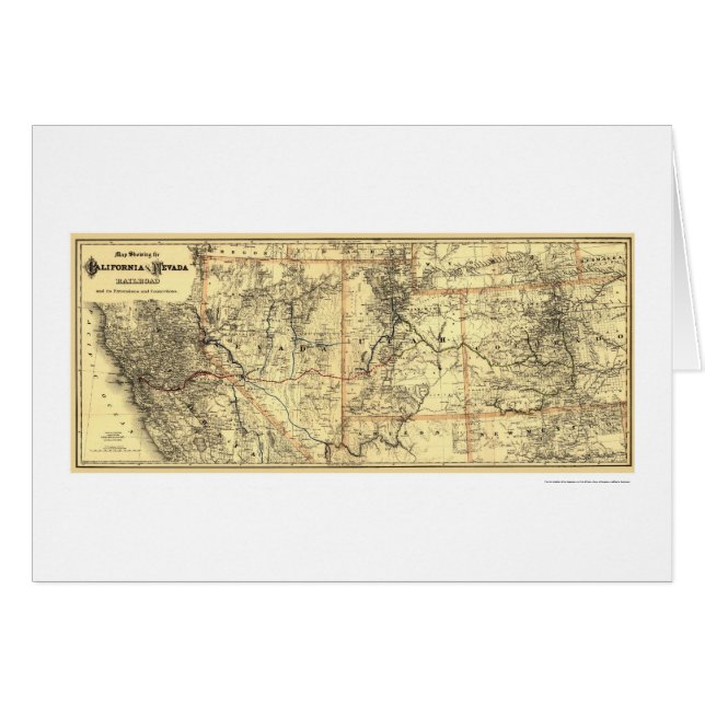 California & Nevada Rail Map 1882 (Front Horizontal)