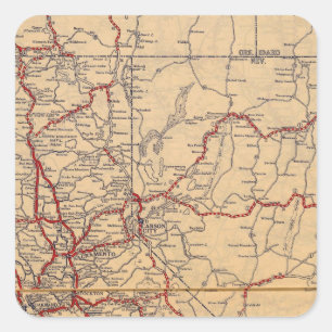 California, Nevada Square Sticker