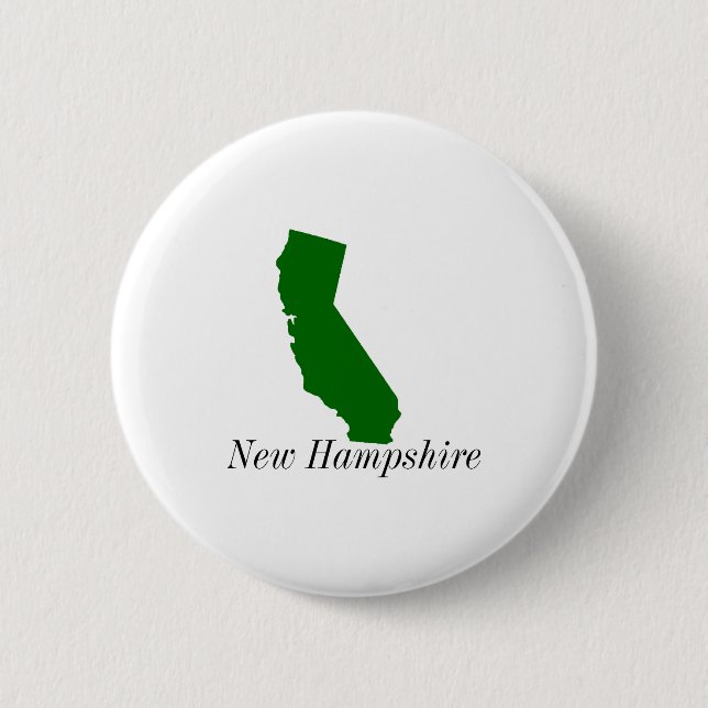 California New Hampshire  6 Cm Round Badge (Front)