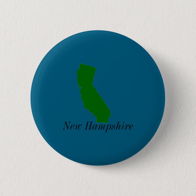 California New Hampshire  6 Cm Round Badge (Front)