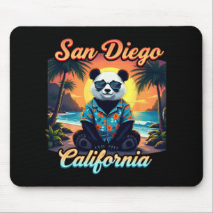 California New Year 2025 Family Trip Vaction Panda Mouse Mat