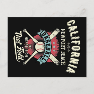 California Newport Beach Baseball Postcard