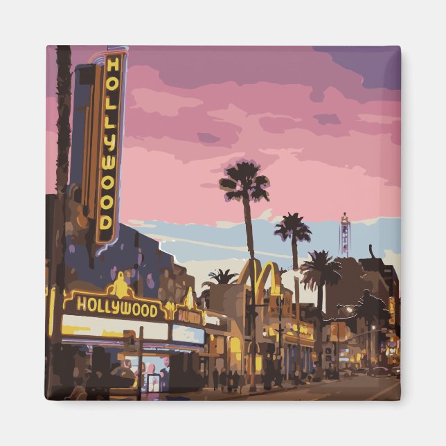 California night club purple los angeles magnet (Front)