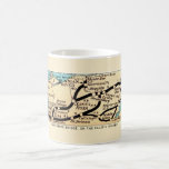 California North Bay Vintage Map Coffee Mug<br><div class="desc">From San Francisco north - this is a vintage postcard map repurposed on a mug.</div>