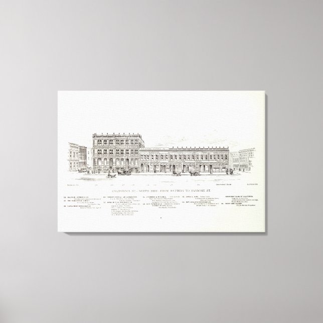 California North side Battery and Sansome Canvas Print (Front)