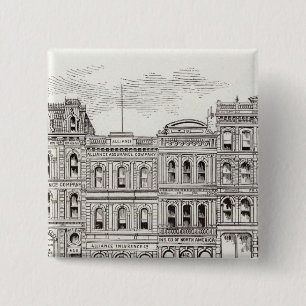California North side Sansome and Leidesdorff 15 Cm Square Badge