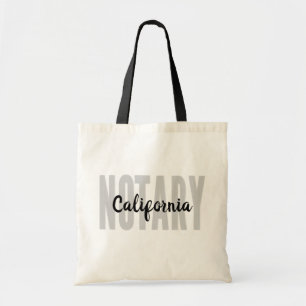 California Notary Public Faded Black Big Font Tote Bag