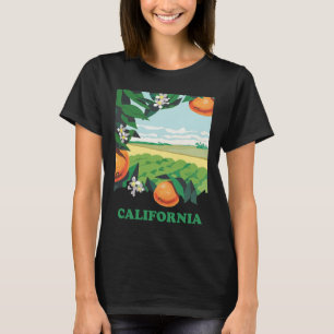 California Orange Grove Sunny Green Travel T-Shirt