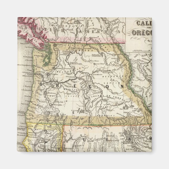 California, Oregon, Utah Magnet (Front)