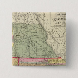 California, Oregon, Utah, New Mexico 2 15 Cm Square Badge