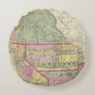 California, Oregon, Utah, New Mexico 2 Round Cushion