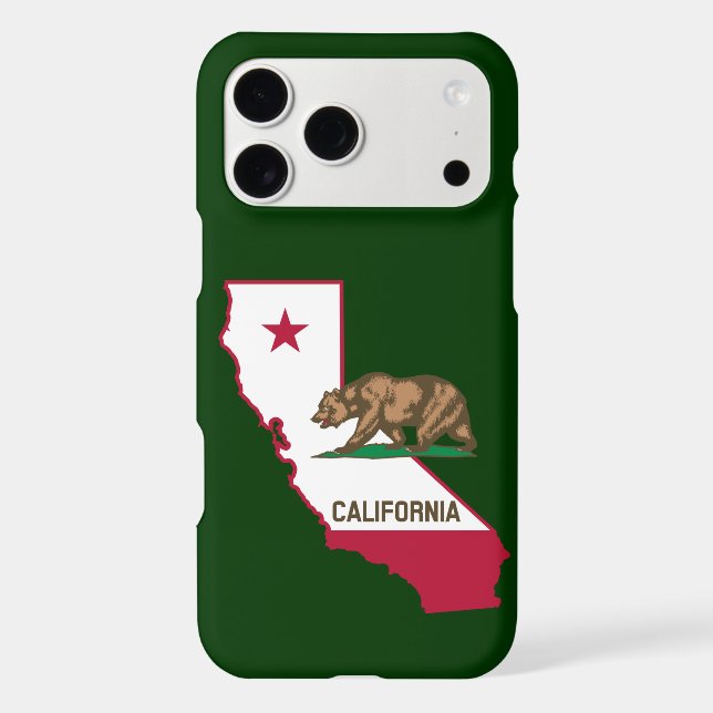 California Outline and Flag (Back)