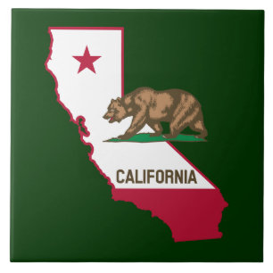 California Outline and Silhouette Tile