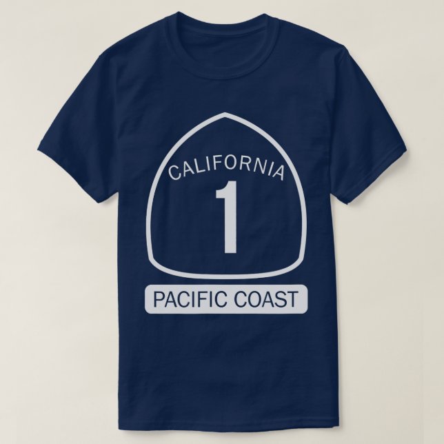 California Pacific Coast Highway 1  T-Shirt (Design Front)