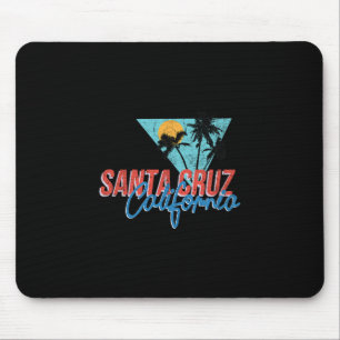 California Palm Tree Santa Cruz Beach Summer Vacat Mouse Mat