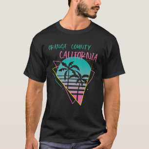 California Palm tree Surfing Orange County Beach O T-Shirt