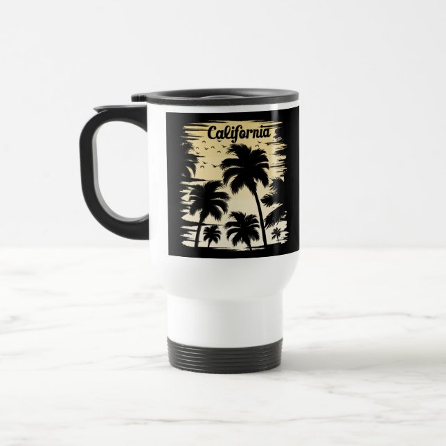 California Palm Tree Travel Mug (Left)