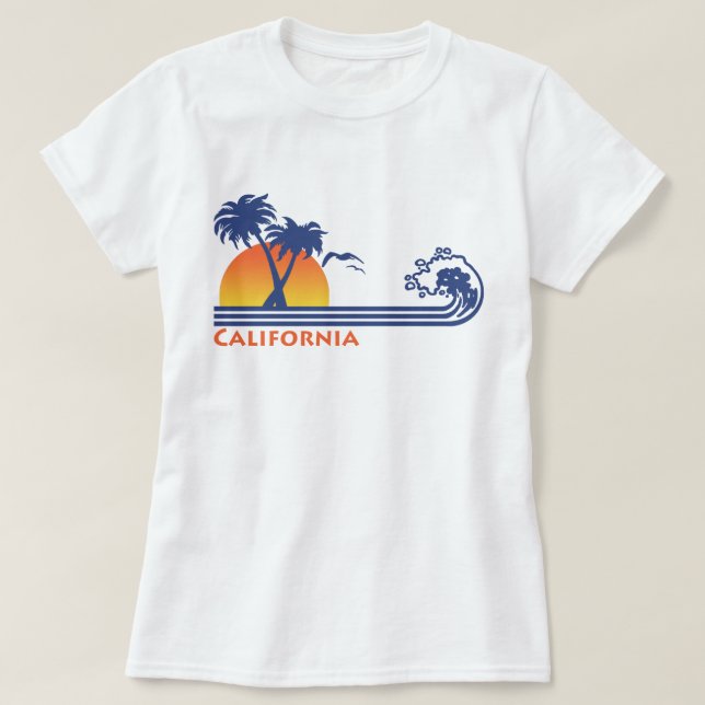 California Palm Trees T-Shirt (Design Front)
