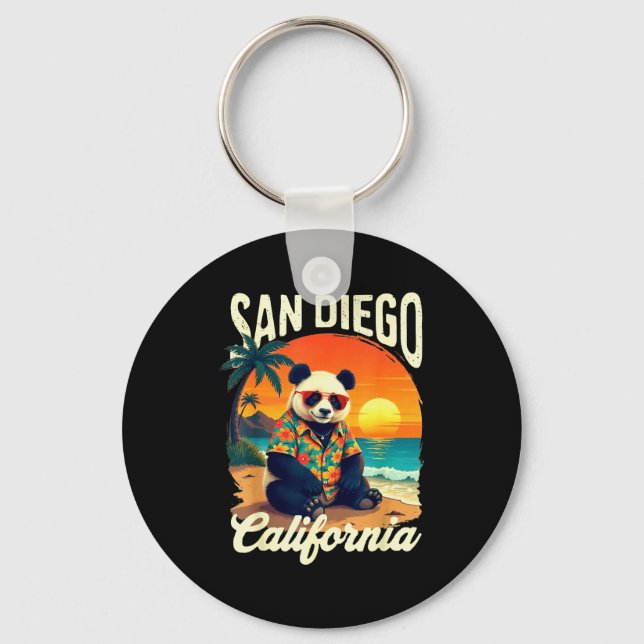California Panda Zoo San Diego New Year 2025 Famil Key Ring (Front)