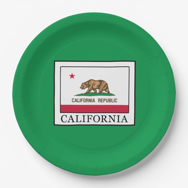 California Paper Plate (Front)