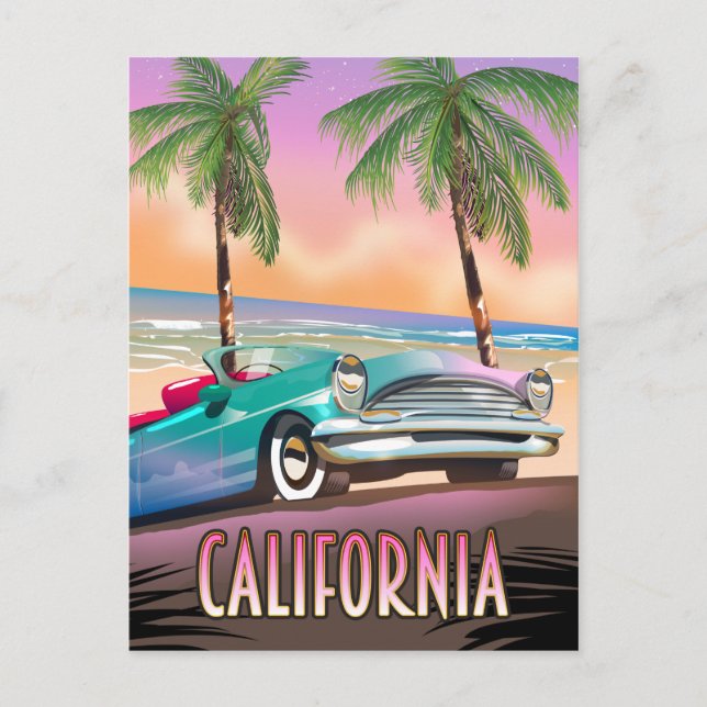 California Paradise Sunset Postcard (Front)